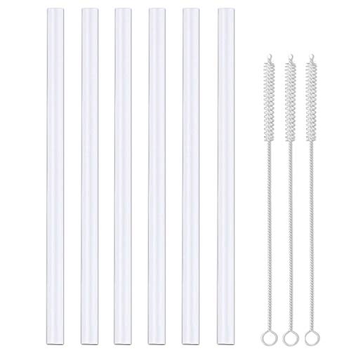 6 Pack Silicone Straws for 22oz Lifefactory Water Bottles - 250mm Compatible