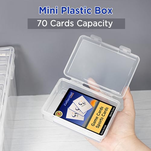 Trading Card Storage Box Set - 10 Plastic Card Holders for Sports & Collectible Cards