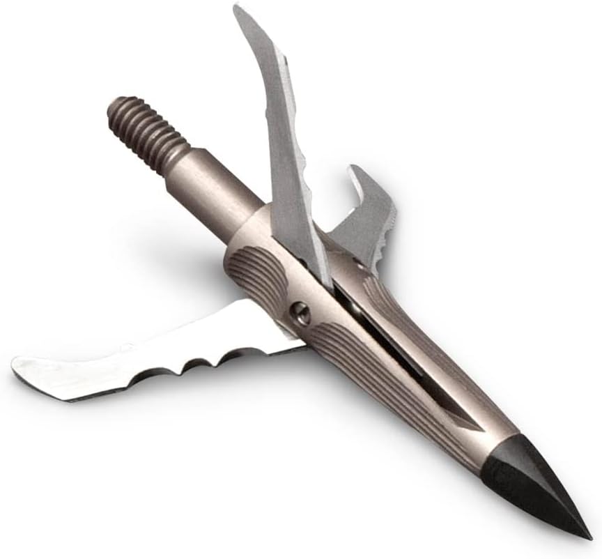 New Archery Products Spitfire Edge 100 Grain 1.75" Cutting Diameter 3-Blade Durable Precise Rear-Deploying Bow Hunting Broadhead - 3 Pack