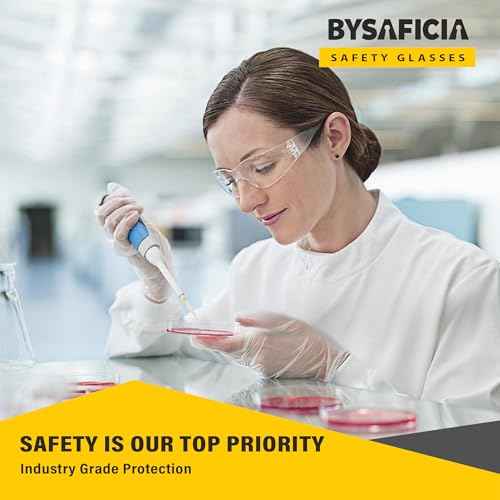Clear Safety Glasses Bulk Pack of 24, UV Protection and Impact Resistant Lens, Safety Goggles for Men Women, Protective Eyewear with ANSI Z87.1 for Outdoor Work, Construction, Industrial Work, Lab