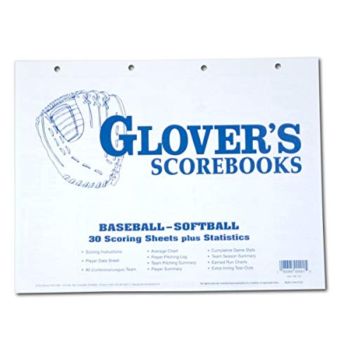 Baseball Softball Scorebook for 30 Games - Stats & Scoring Sheets