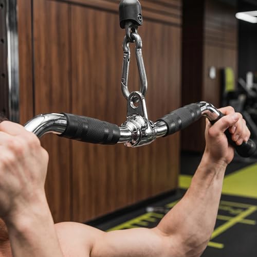 30 Inch Lat Pulldown Bar with Rotating Handle for Cable Machine & Strength Training