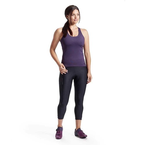 PEARL IZUMI Women's Sugar 21" Cropped Cycling Tights, Wide Waistband & Two Side Cargo Pockets, Reflective Fabric Black