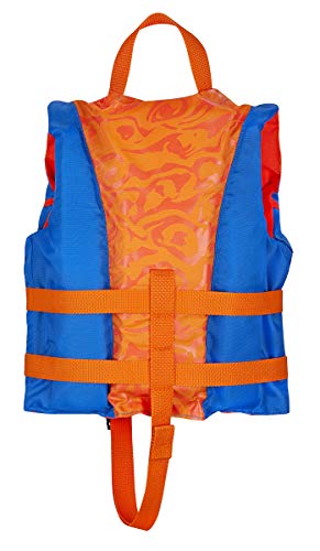 Orange Child Life Jacket for Water Sports - USCG Approved, 33-55 lbs
