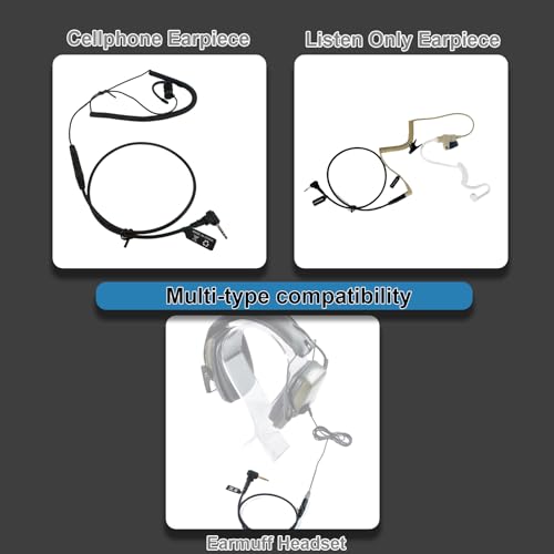 2.5mm to 3.5mm Radio Earpiece Adapter Cable for Motorola Walkie-Talkies