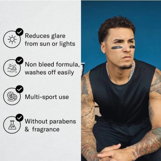 Anti-Glare Eye Black Stick for Football Baseball Softball Lacrosse - 0.49 oz
