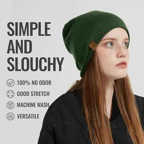 ACUSHLA 100% Merino Wool Cuff Beanie for Men & Women Knitted Winter Hat Unisex Watch Cap Skull Wrap for Cold Weather
