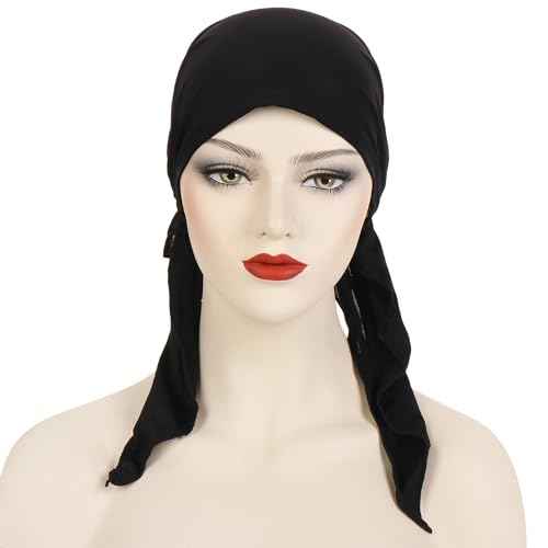 YYAOJHAO Pre Tied Chemo Headscarf - Slip On Bandana Headwear Caps head wrap Turban Hat for cancer patients women