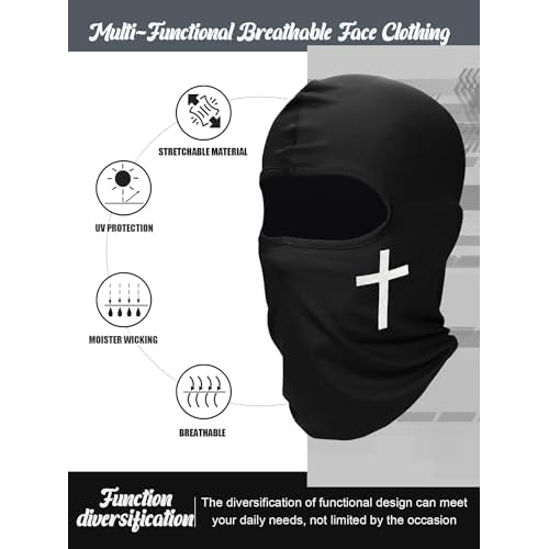 9 Pieces Ski Mask for Men Balaclava Face Mask Summer Face Mask Balaclava Full Face Mask Breathable Hood for Outdoor Use