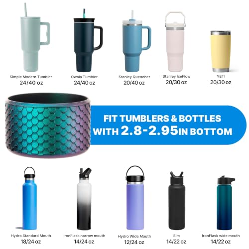Emerald Silicone Boot for Stanley Quencher & Hydro Flask 12-40 oz - Water Bottle Protector