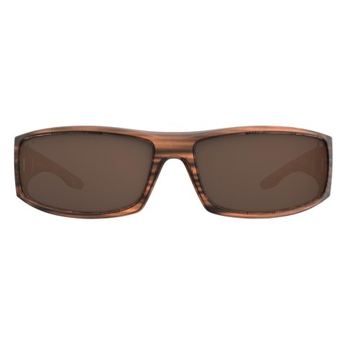 Spy Optic Men's Cooper Rectangular Sunglasses, Brown Stripe Tort-Happy Bronze, 60mm