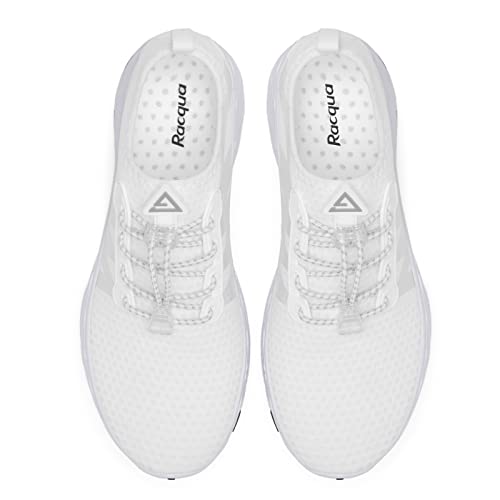 Breathable Mesh Water Shoes for Women and Men - Sx126 White, Size 8.5 Women / 7.5 Men