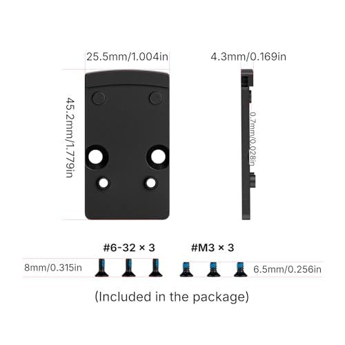 Universal RMR to RMSc Adapter Plate for Red Dot Sights - Stainless Steel