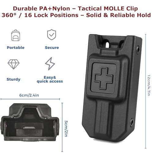 MOLLE Tactical Tourniquet Holder with QLS Adapter for CAT GEN 7 - Clip Version