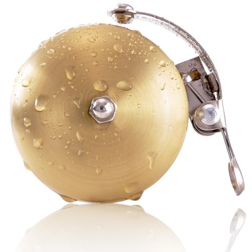 Bike Bell Bicycle Bell for Adult Bikes Brass Bike Bells Produced a Clear and Resonant Ringing Sound Fit for Handlebar 22.2-31.8mm City Bikes Cruisers Road Bikes MTB Bike Accessories