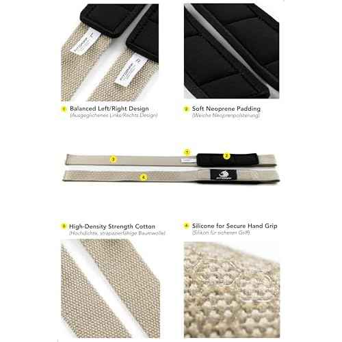 Fitgriff¢ç Lifting Wrist Straps for Weightlifting, Gym, Deadlift, Workout (Made of Premium Cotton & Padded) - Men & Women