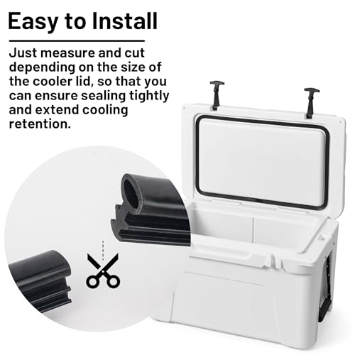 6 ft Cooler Lid Gasket Replacement for Yeti & RTIC 20qt 45qt Coolers Black
