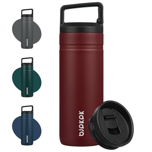 Insulated Travel Water Bottle 20 oz Stainless Steel Cinnabar Red