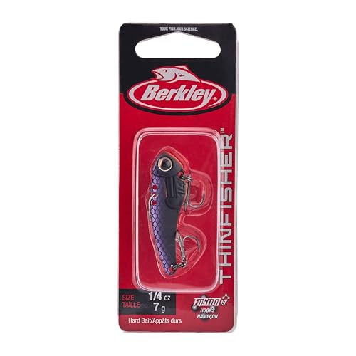 Berkley ThinFisher Fishing Lure, Vegas Mistake, 1/4 oz, Upgraded Cosmetics, Integrated Rattle Chamber, 3 Pull Points with Quick Change Snap, Custom Fusion19 Trebles