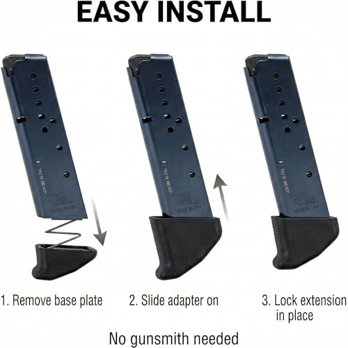Gun Base Plate Adapter for Taurus TCP PT738 PT732 1.25" Grip Extension 2 Pack