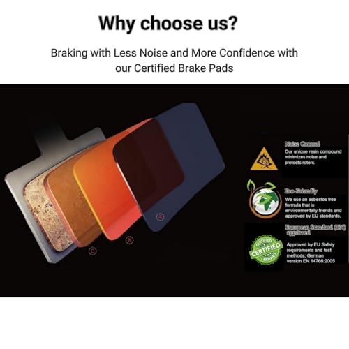 Organic Resin Semi-Metal Bicycle Brake Pads for Tektro IO - Low Noise & Long Lasting
