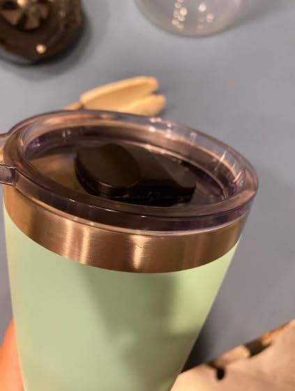 Amazleer 3 Pack 20 oz Magnetic Tumbler Lid with 3 Magnetic Slider Replacement, 20 oz Replacement Lid for Yeti Lids Old Style Rtic Coffee Tumbler, Magneti Spill Proof Tumbler (Black)