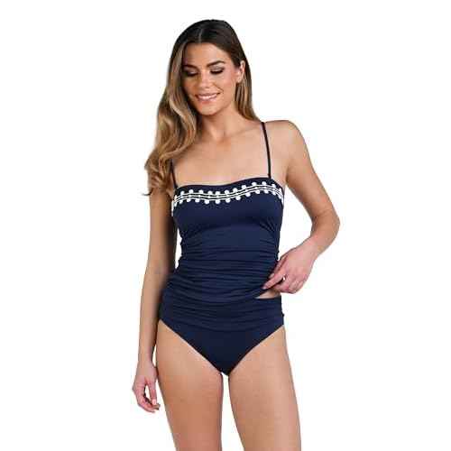 La Blanca Womens Bandeau Tankini Swimsuit Top