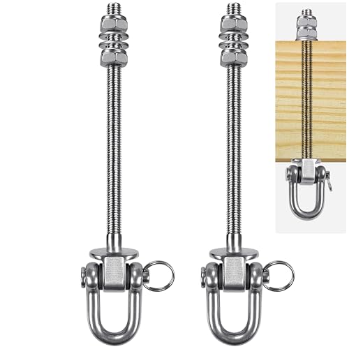 Heavy Duty Porch Swing Hanger Set - 9 Inch Stainless Steel 2 Pack - Safe Outdoor Support