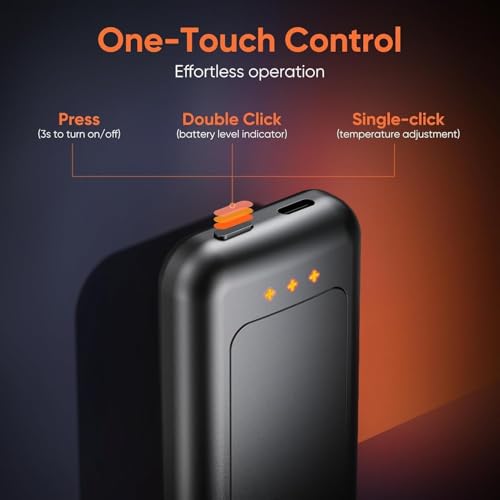 AI Hand Warmers Rechargeable, Reusable Portable Electric Hand Warmer, Fast Intelligent Heating in 1 Second, Gifts for Christmas, Outdoor, Golf, Hunting, Camping Accessories Black 4Pack