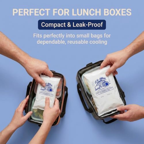 Medium Reusable Gel Ice Packs for Shipping - 8x6 Inches, 24 oz, 12 Pack