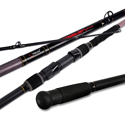 Fiblink 12' 3-Piece Surf Fishing Rod - Portable Saltwater Casting Rod