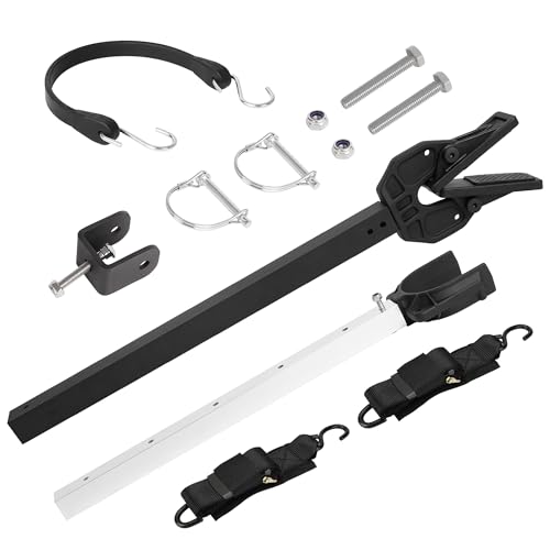 TENGBASE Matte Black Adjustable Boat Transom Saver with Heavy-Duty Heads