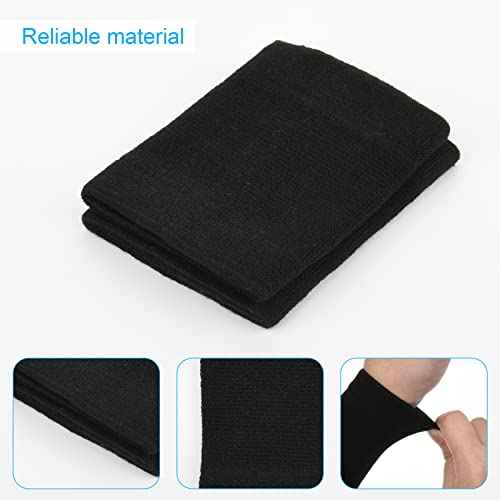 Cosmos 1 Pair Compression Wrist Sleeve Nylon Brace Wraps Supports Elastic Wristbands for Wrist Protect Pain Relief in Typing Running Basketball Volleyball Golf Playing (Black)