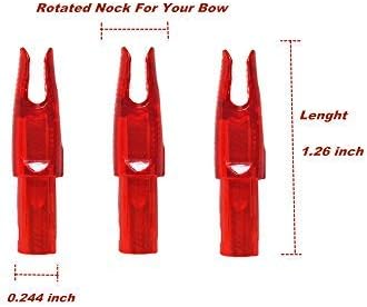 Arrow Nocks 0.246 inch Inside Diameter Inserts 6.20mm 60 Pack for Archery Standard Size(0.244" to 0.246") Arrows