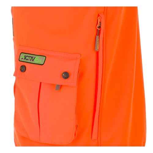DRAKE Men's Blaze Orange Functional Hunting Vest with Scent Control | Side Entry Fleece-Lined Hand-Warmer Pockets