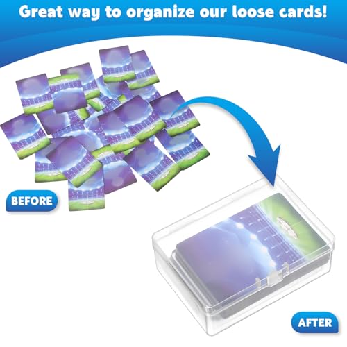 12 Pack Clear Plastic Playing Card Boxes Deck Cases for Trading and Game Cards