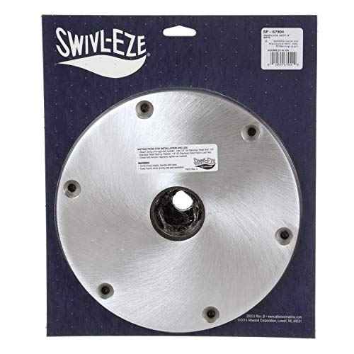 Attwood SP-67904 Swivl-Eze Lock'N-Pin Aluminum 1.77 Series Snap-Lock 9-Inch Boat Seat Round Base Plate