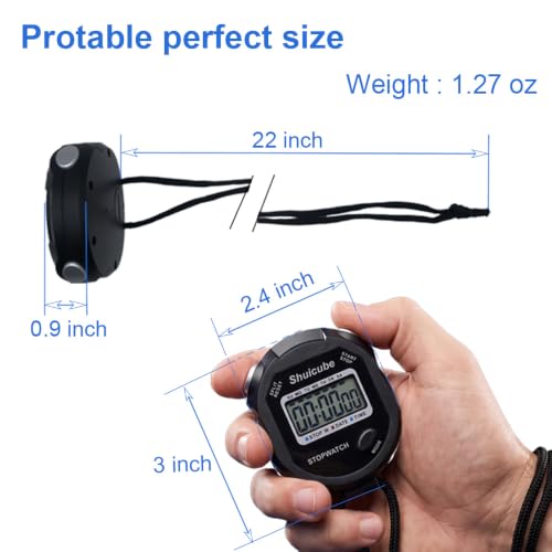 Digital Sports Stopwatch Timer with Large Display, Replaceable Battery for Coaches & Referees