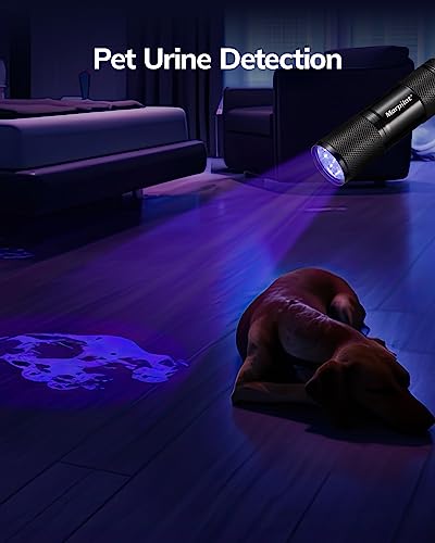 UV Blacklight Flashlight 395nm with 9 LEDs for Pet Urine & Stain Detection