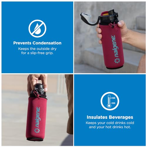 24oz Water Bottle Sleeve Neoprene Cover - Teal, Insulating & Condensation-Resistant