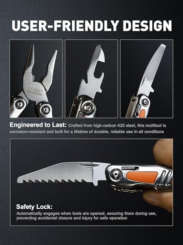 14-in-1 Multitool Pliers with Gift Box, Durable Stainless Steel, Portable