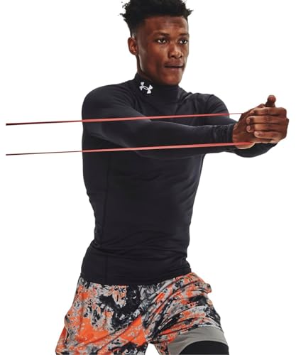 Under Armour Men's ColdGear Compression Mock Small Black White