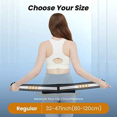 Sacroiliac SI Joint Hip Belt for Women - Hip Braces for Hip Pain - Lower Back Support Brace - Pelvic Support Belt - Trochanter Belt - Adjustable Sciatica Lumbar Pain Relief (Hip Size 32"-47")