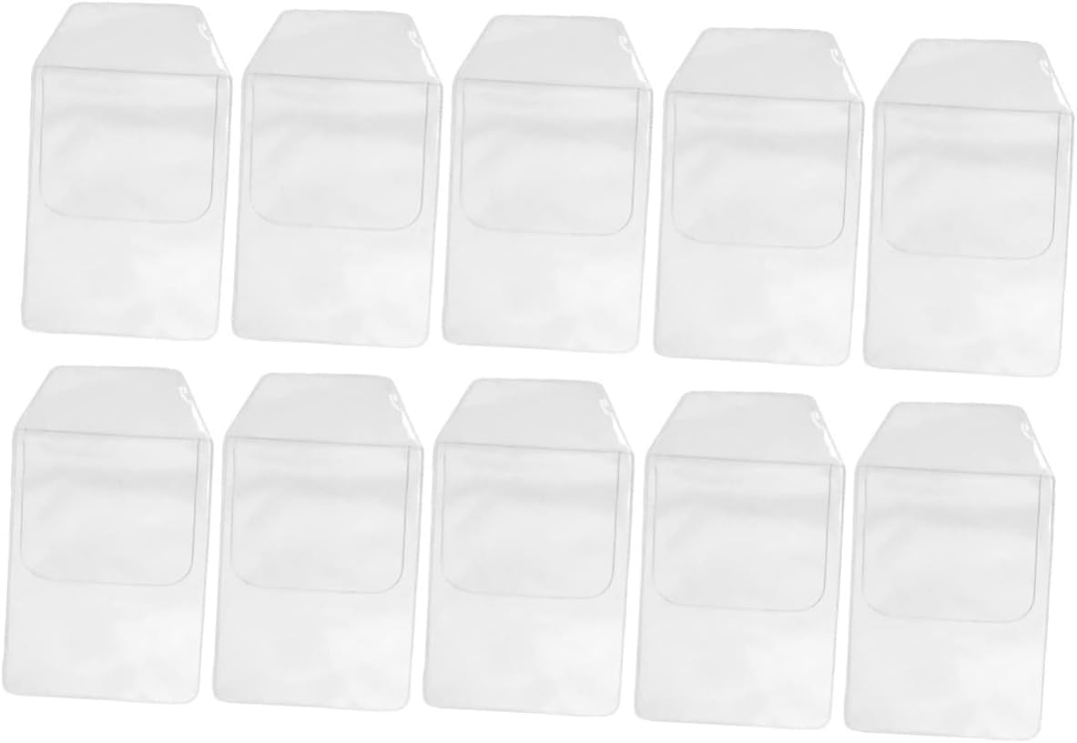Pack of 20 Transparent PVC Pocket Protectors for Pen Leaks - Clear Pen Leak Protector for Doctors, Nurses, Lab Coats, and Office Supplies - Shirt Pocket Organizer