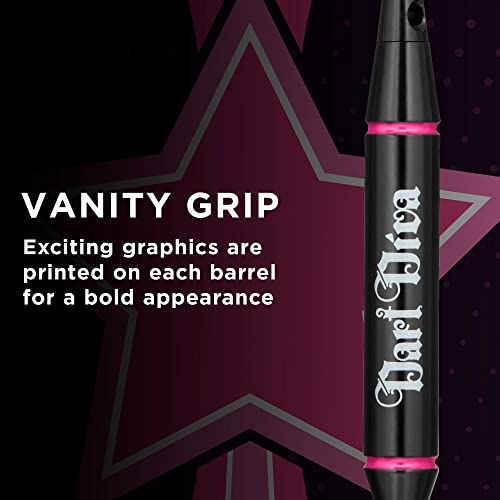 Dart Diva Steel Tip Darts Set with Case - Pink & Black, 22 Grams