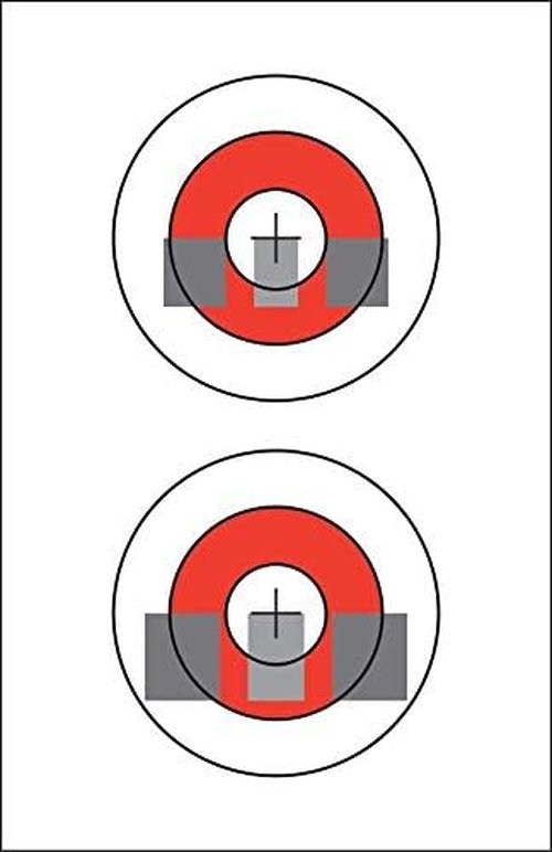 Gun Sight Alignment Training Targets - USA Made EZ2C Style 21 for Pistols & Handguns (25 Pack)