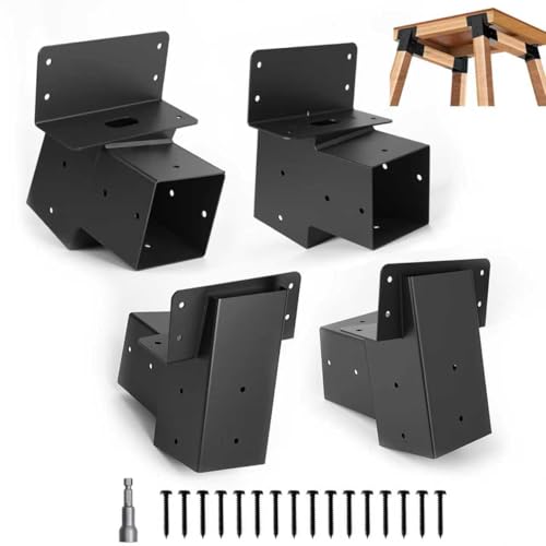Deer Stand Brackets 4x4 Support Set - Black, Easy Install, Heavy Duty, Variation of Deer Stands A-Black