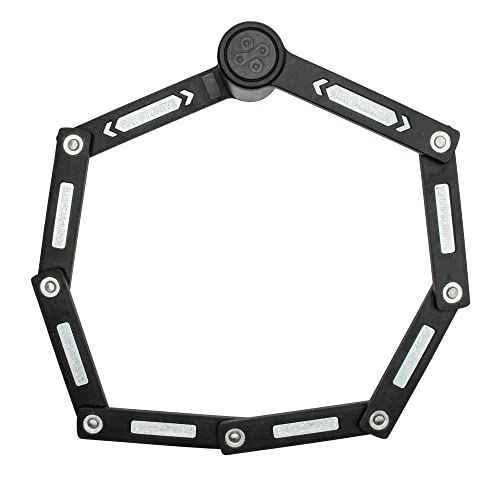 Kryptonite Keeper Mini Folding Bike Lock, Compact Lightweight High Security Anti-Theft Foldable Bicycle Lock with 2 Keys and Mount for E-Bikes Scooter Road Mountain Bikes, 80cm (31.5 in)