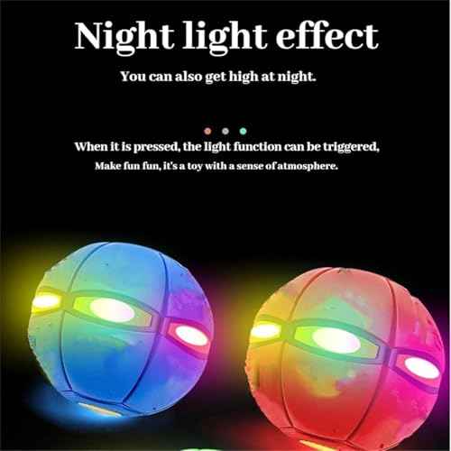 Magic Ball, Children Bouncing Ball, Parent-Child Interaction, Dual Form Freely Switchable, with 6 Light (Blue)