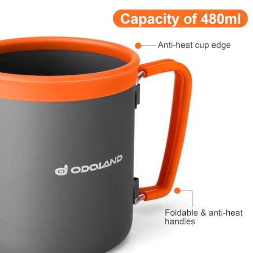 Odoland Camping Pots with Heat Exchanger Set2 – Portable Stove & Mess Kit